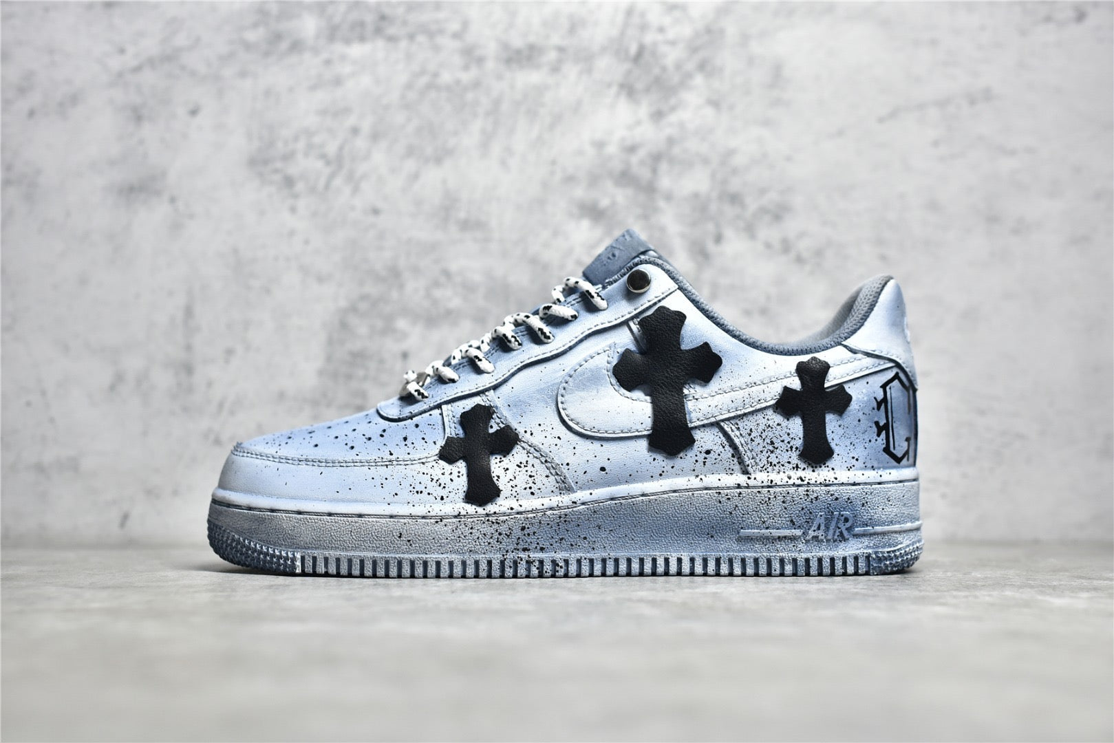 AF1 Chrome Hearts Cross Oil Splashed